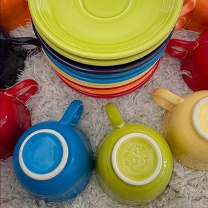 Fiestaware Set of 22 - Lemongrass Peacock Sunflower Tangerine Scarlett Plum